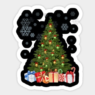 Christmas tree.Christmas gifts Sticker